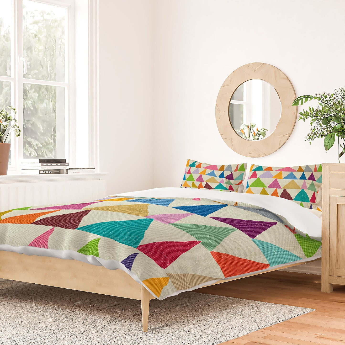 Nick Nelson Analogous Shapes In Bloom Duvet Cover