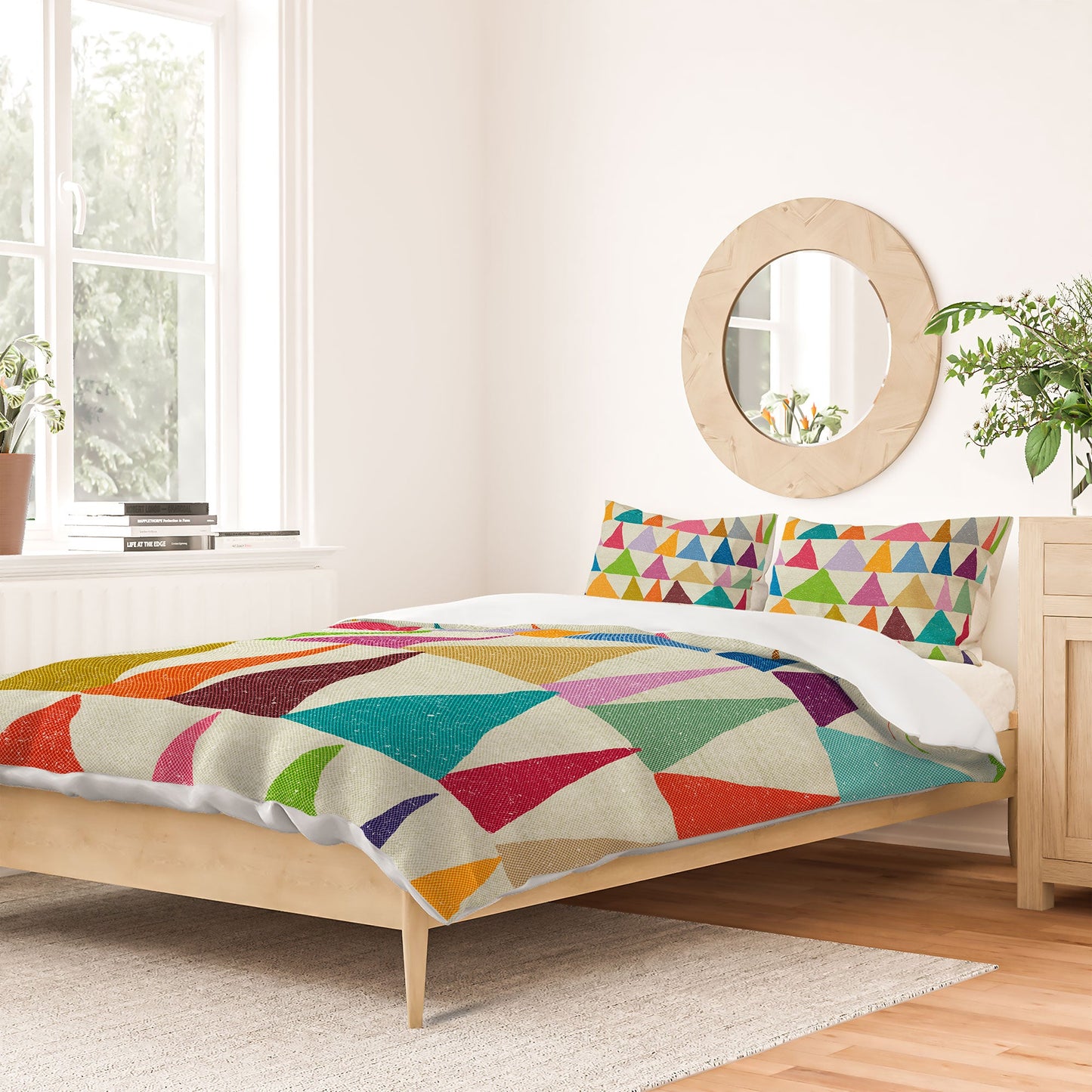 Nick Nelson Analogous Shapes In Bloom Duvet Cover