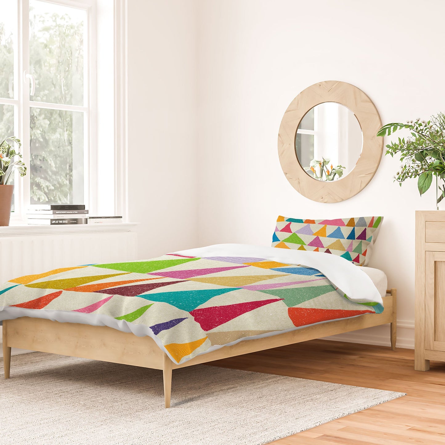Nick Nelson Analogous Shapes In Bloom Duvet Cover