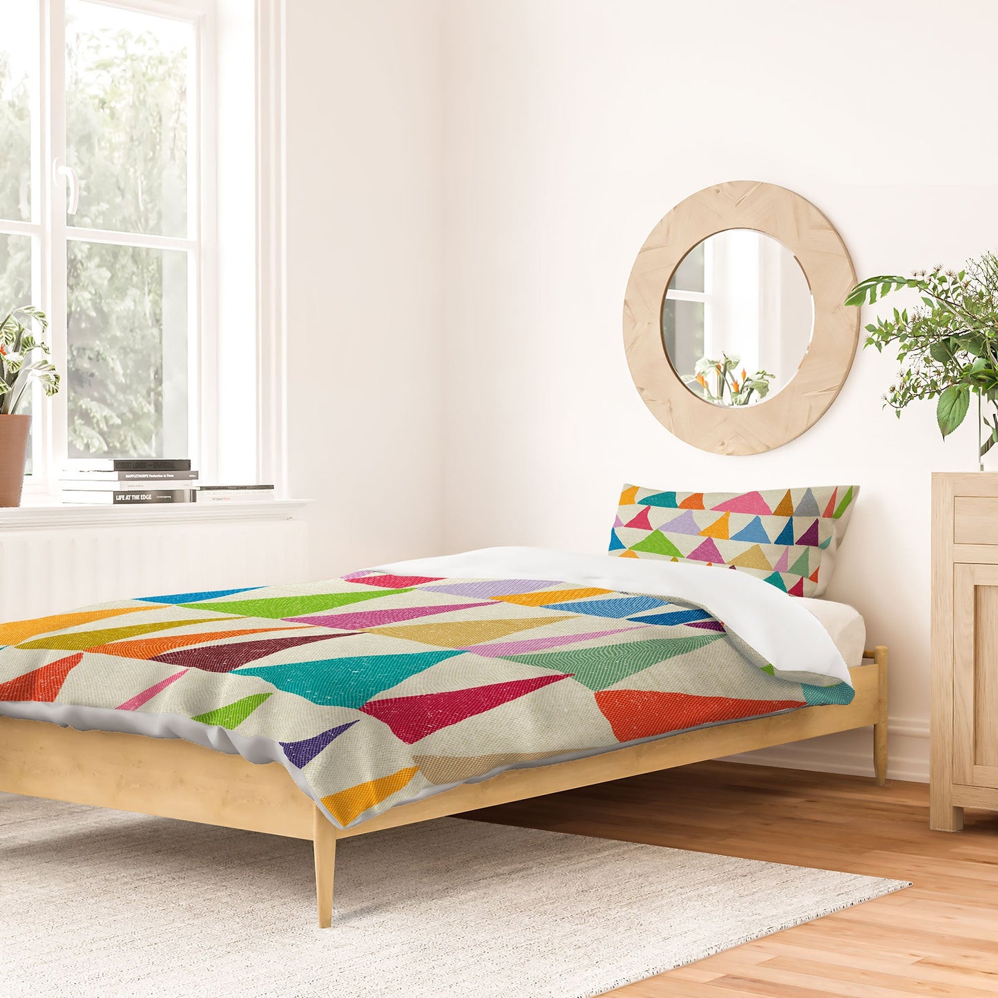 Nick Nelson Analogous Shapes In Bloom Duvet Cover
