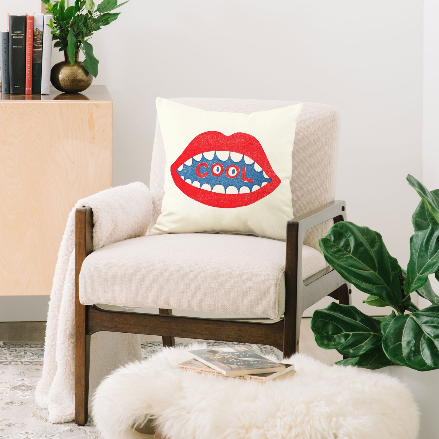 Nick Nelson COOL MOUTH Throw Pillow