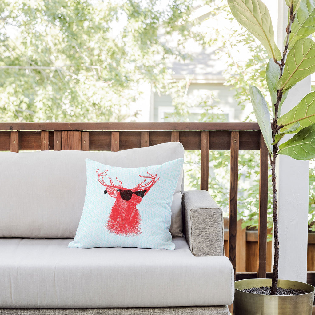 Nick Nelson Young Buck Outdoor Throw Pillow