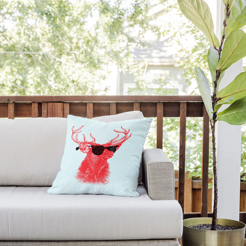 Nick Nelson Young Buck Outdoor Throw Pillow