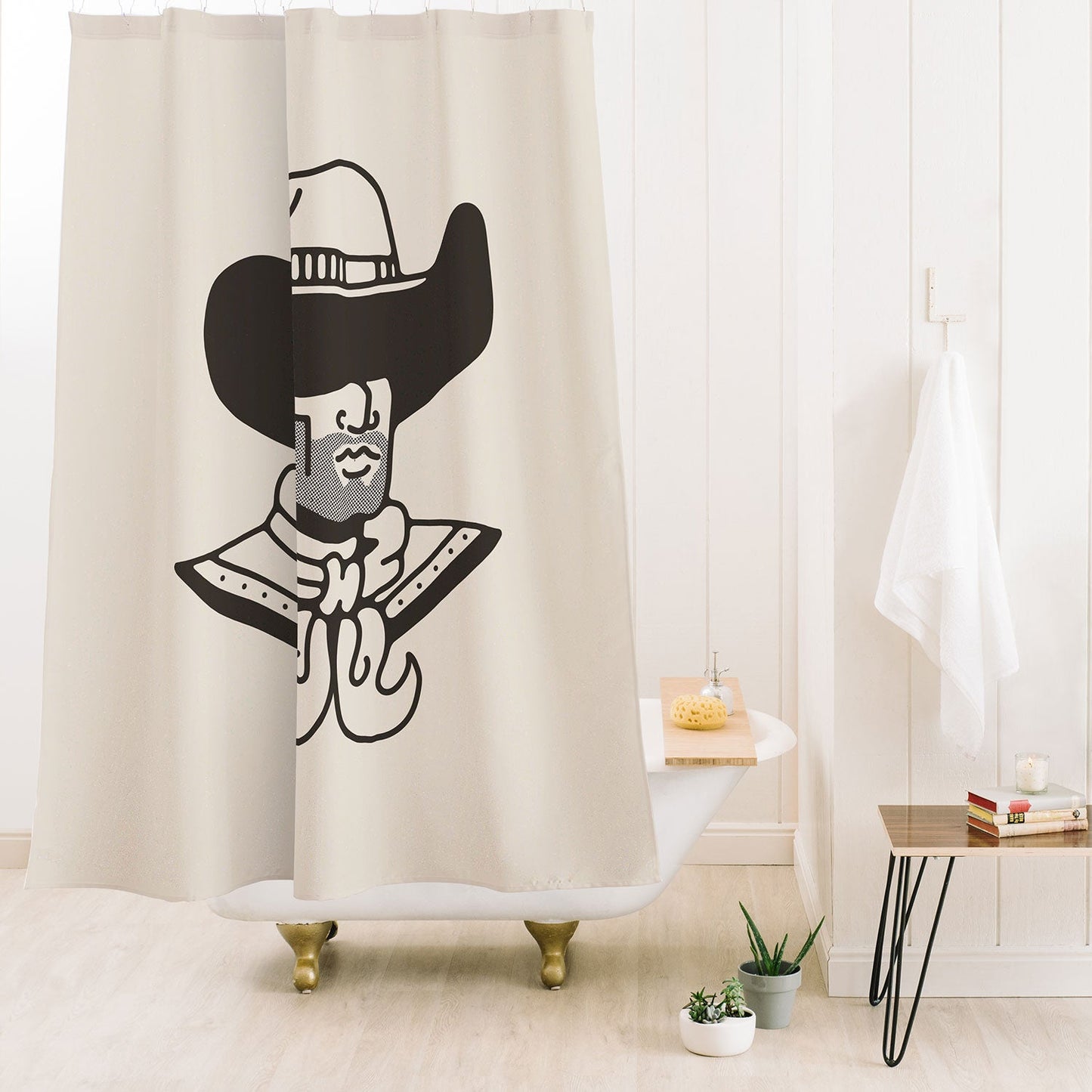 Nick Quintero Faceless Cowboy Shower Curtain