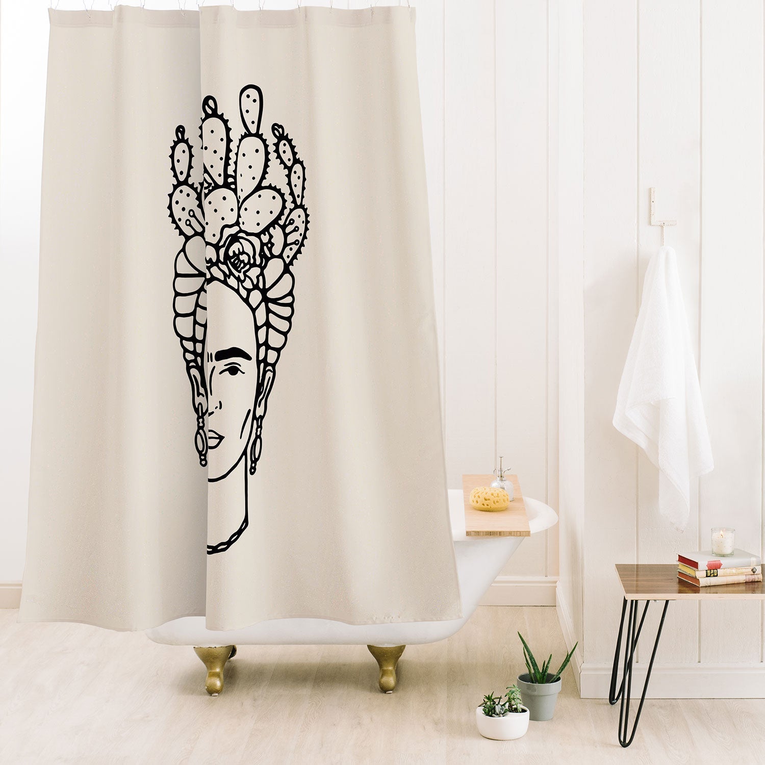 Nick Quintero Frida Cactus Shower Curtain