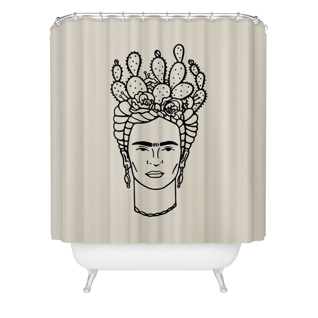 Nick Quintero Frida Cactus Shower Curtain