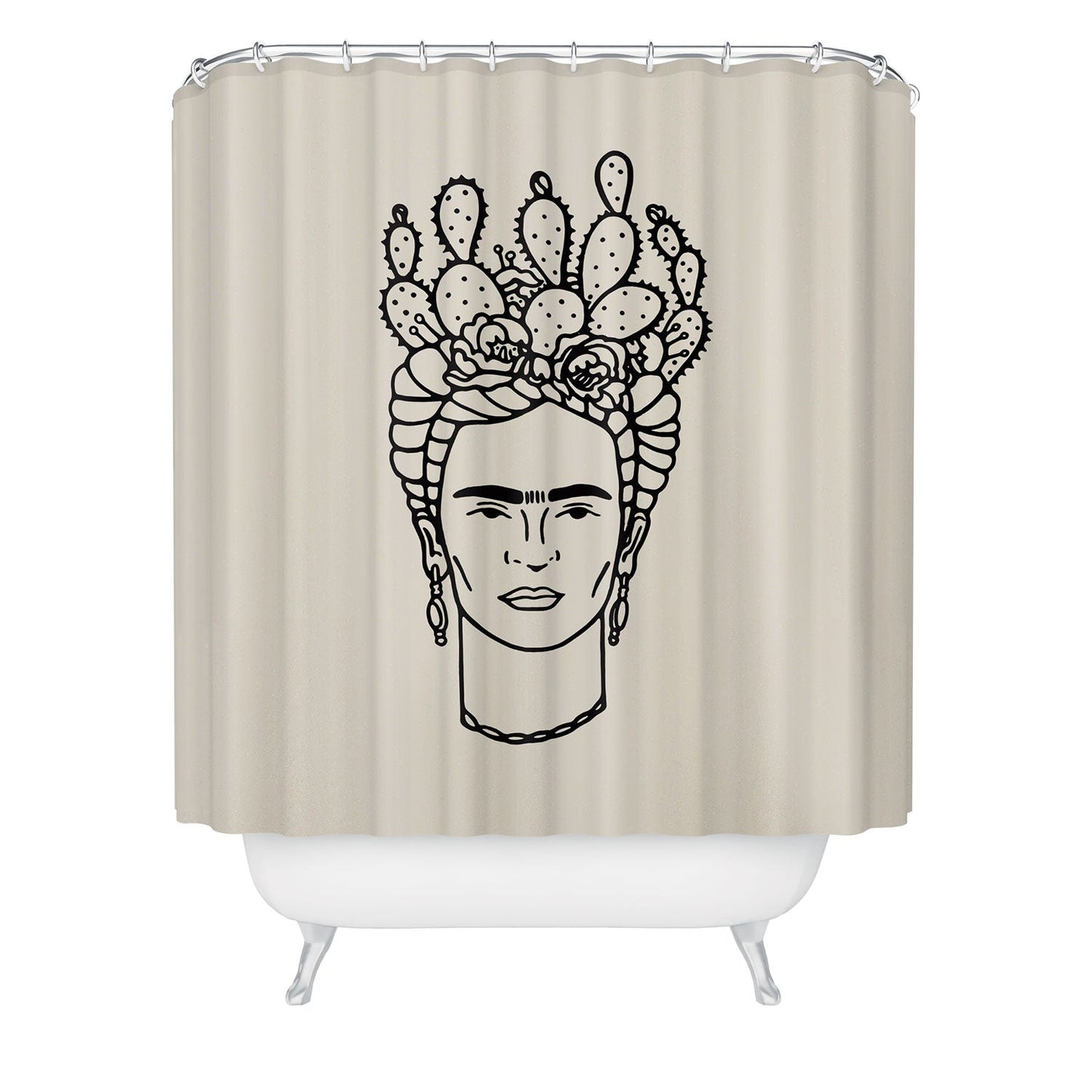 Nick Quintero Frida Cactus Shower Curtain