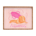 Little Om Zodiac Sign Aquarius Rectangular Tray