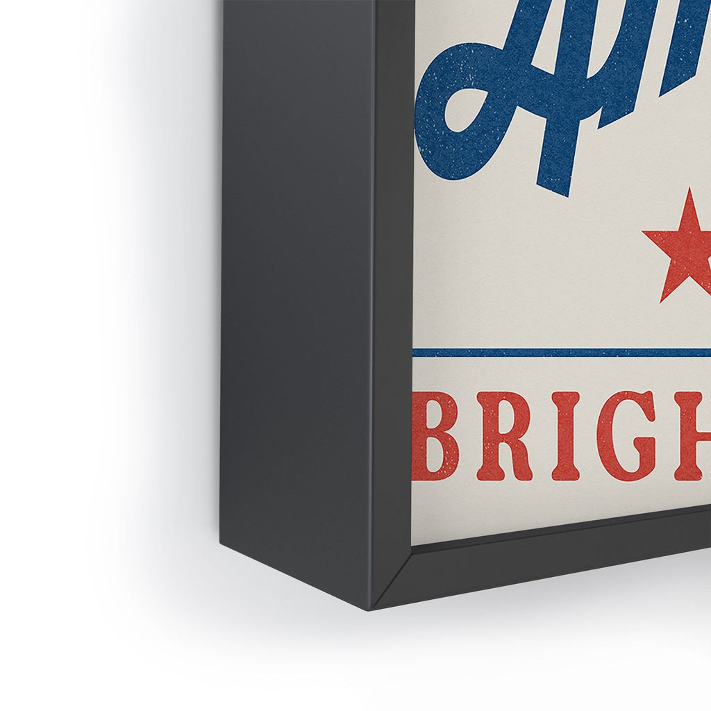 DENY Designs Bright Stars Bright Stripes Framed Mini Art Print