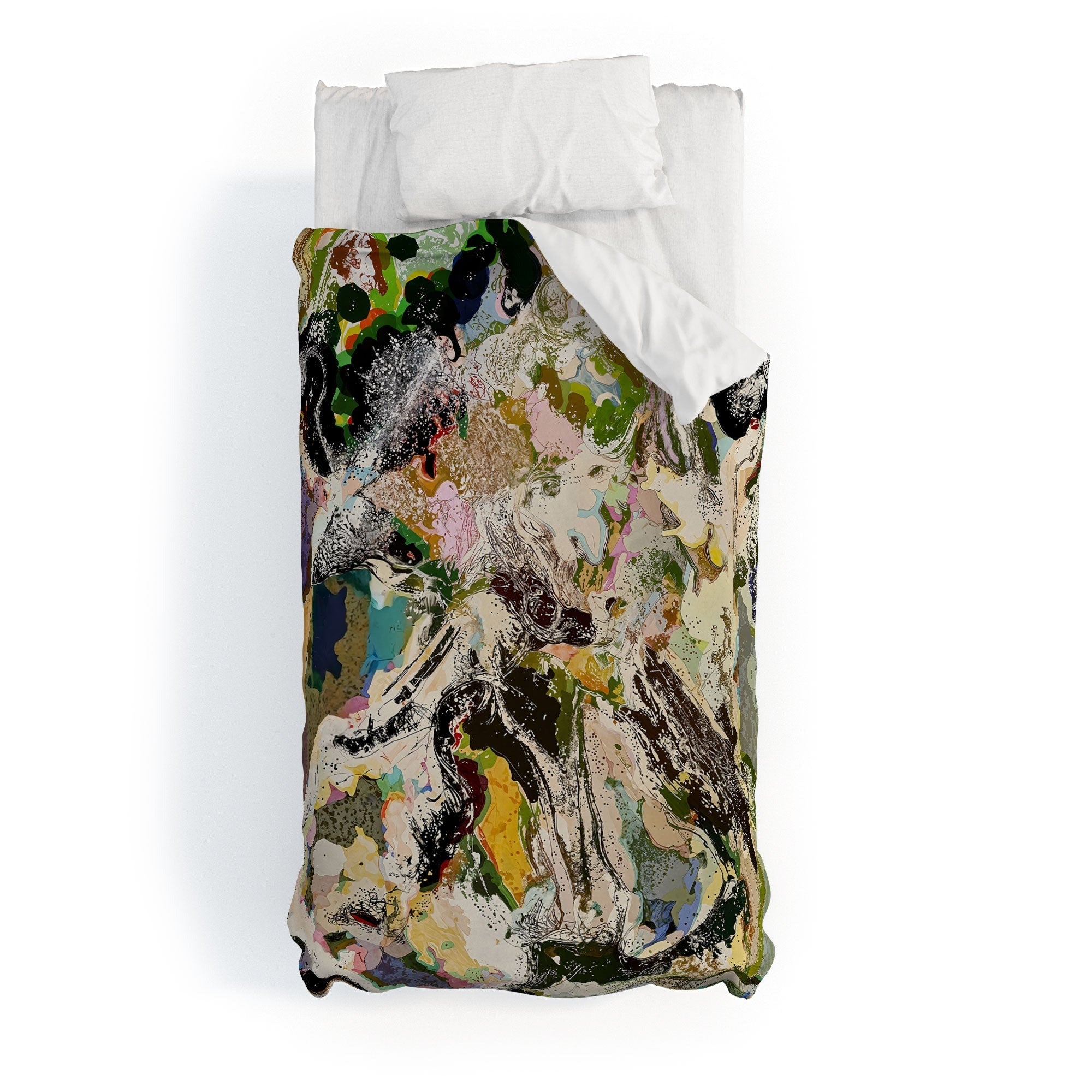 83 Oranges Echoes Beneath the Surface Duvet Cover