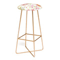 Ninola Design Botanic Retreat Lily Lush Floral Orange Green Bar Stool