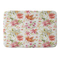 Ninola Design Botanic Retreat Lily Lush Floral Orange Green Memory Foam Bath Mat