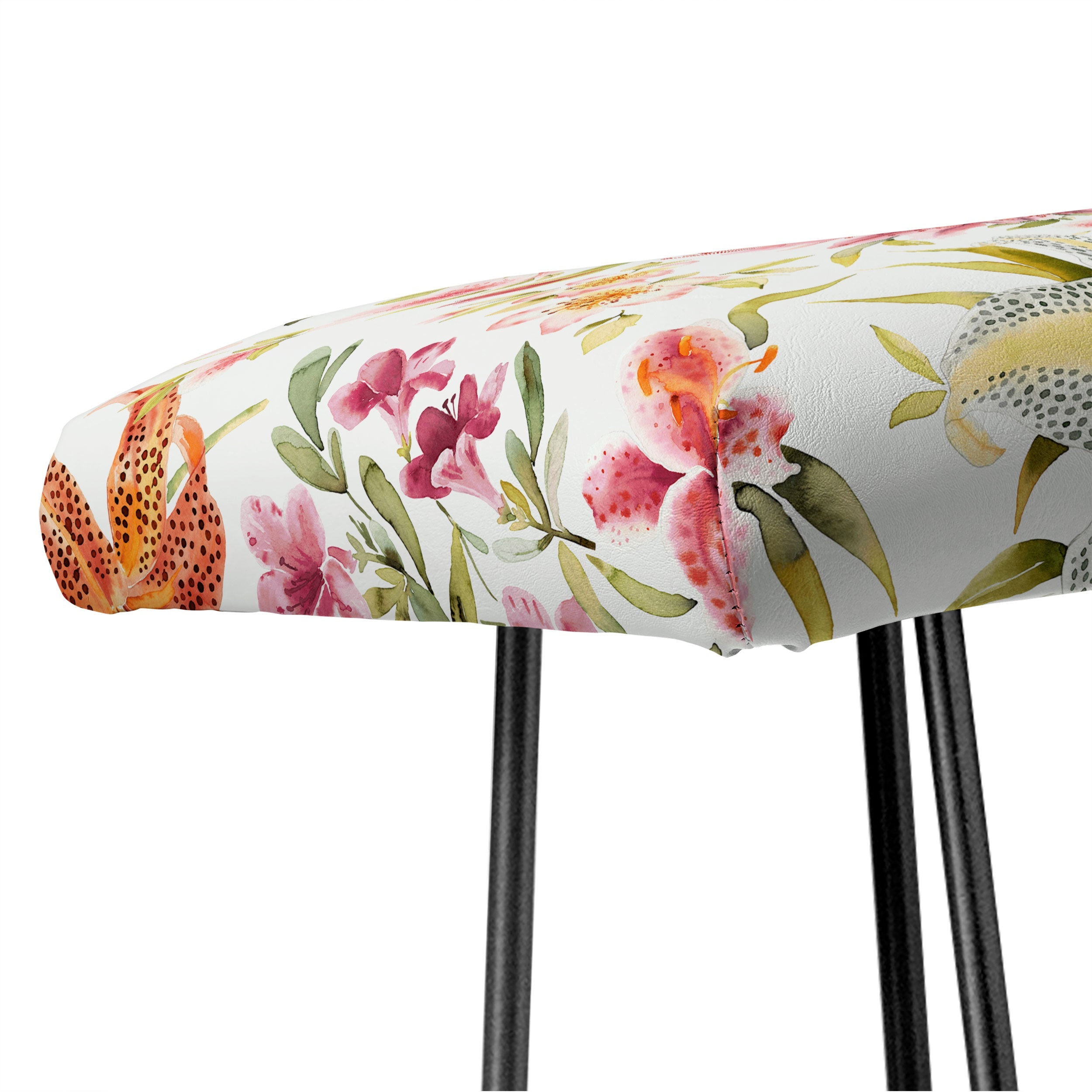 Ninola Design Botanic Retreat Lily Lush Floral Orange Green Bench