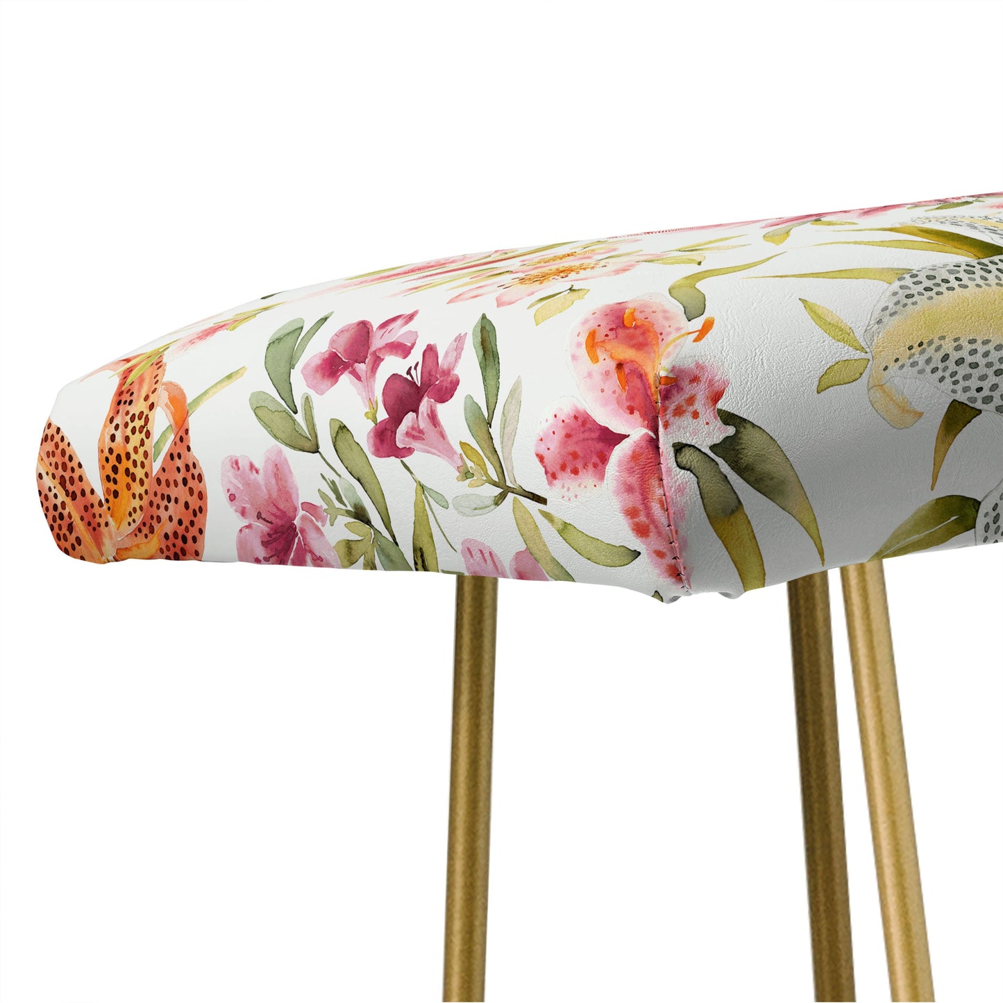 Ninola Design Botanic Retreat Lily Lush Floral Orange Green Bench