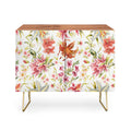 Ninola Design Botanic Retreat Lily Lush Floral Orange Green Credenza
