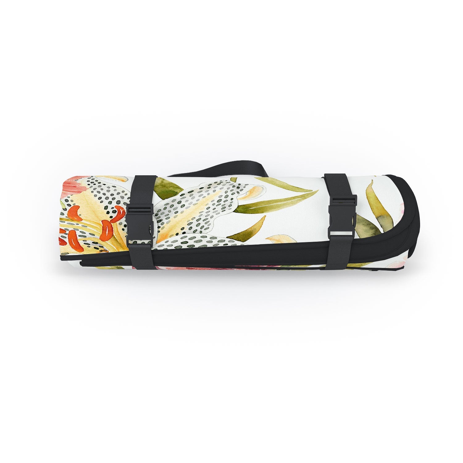 Ninola Design Botanic Retreat Lily Lush Floral Orange Green Picnic Blanket