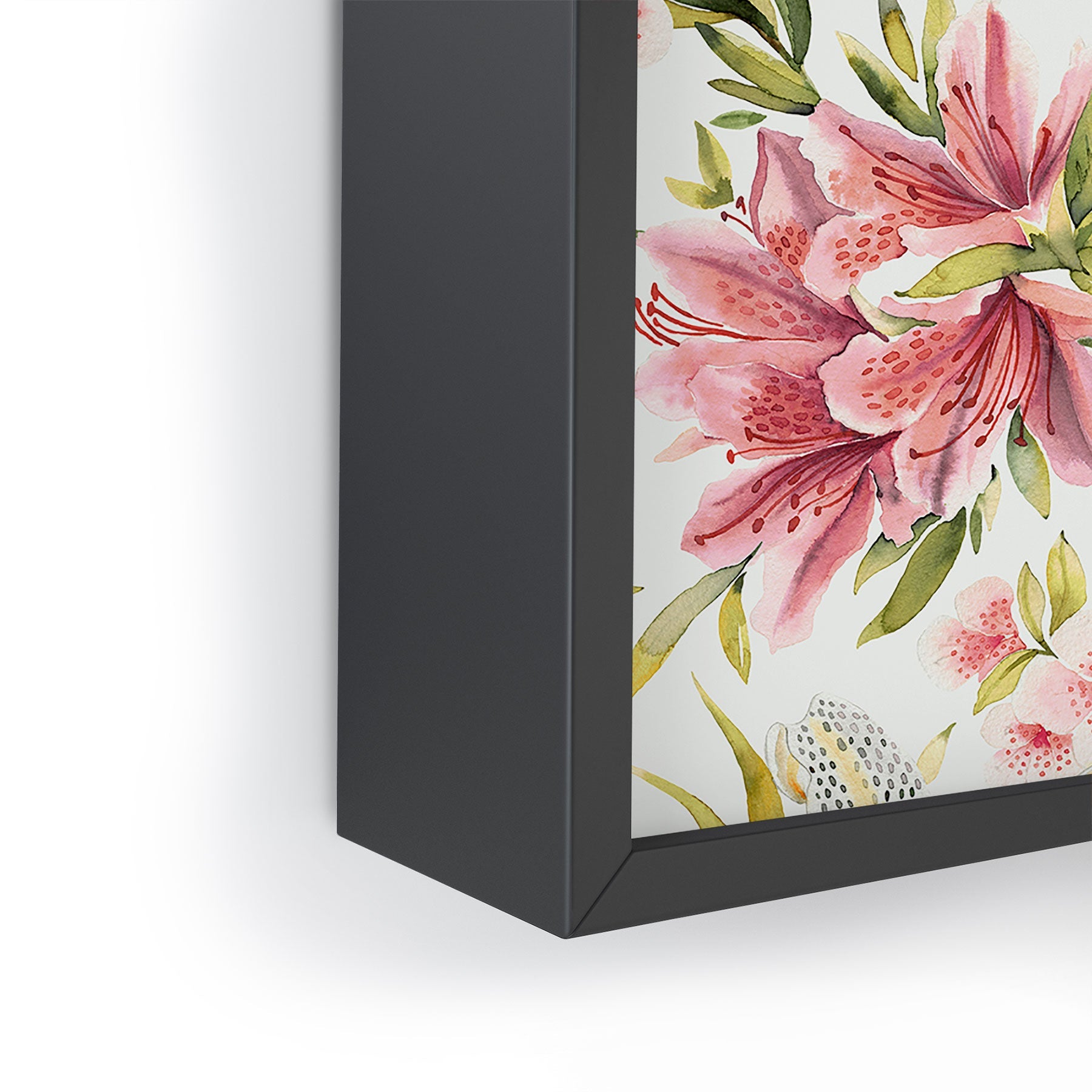 Ninola Design Botanic Retreat Lily Lush Floral Orange Green Framed Mini Art Print