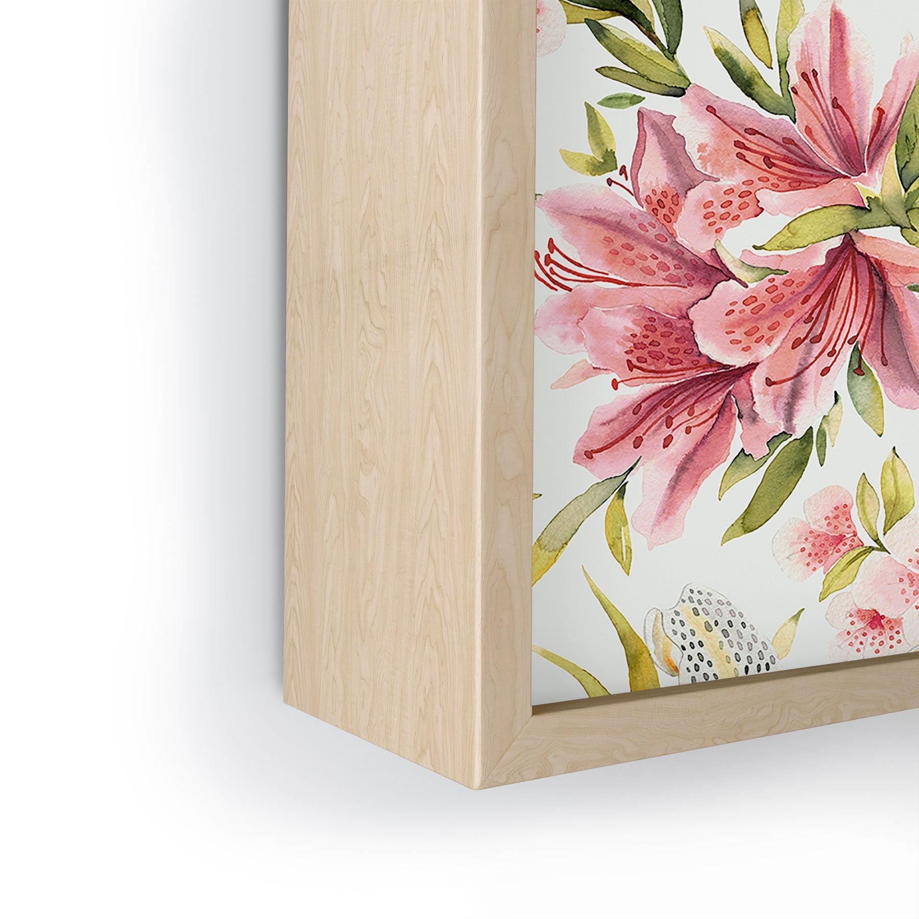 Ninola Design Botanic Retreat Lily Lush Floral Orange Green Framed Mini Art Print