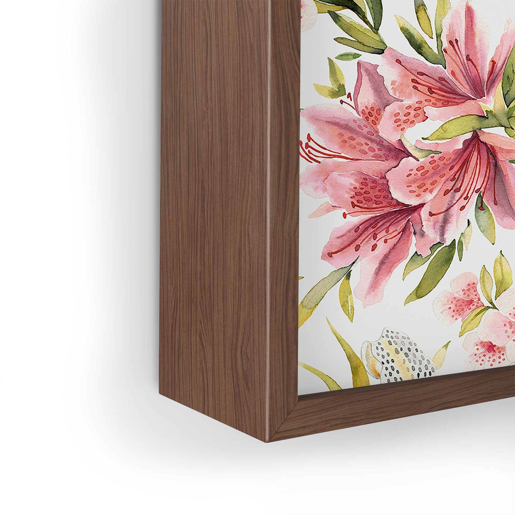 Ninola Design Botanic Retreat Lily Lush Floral Orange Green Framed Mini Art Print