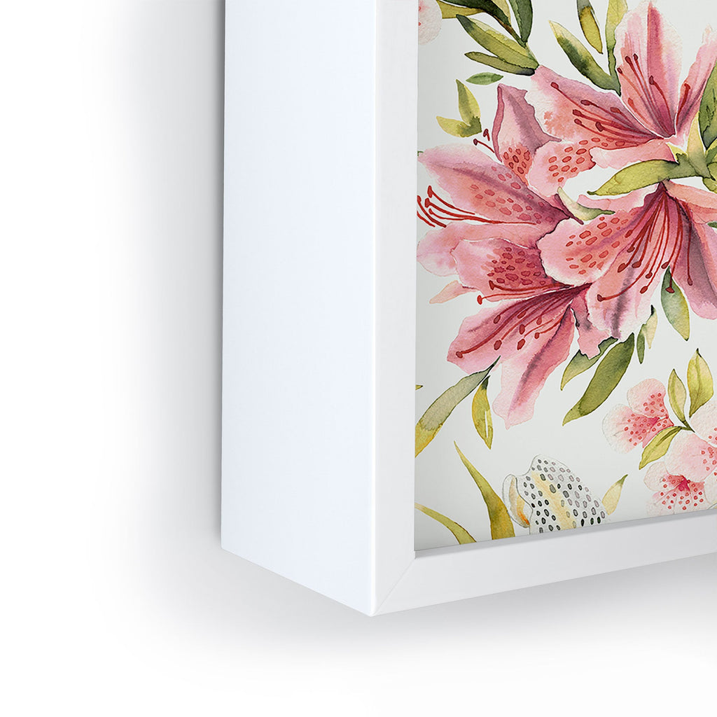Ninola Design Botanic Retreat Lily Lush Floral Orange Green Framed Mini Art Print