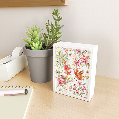Ninola Design Botanic Retreat Lily Lush Floral Orange Green Framed Mini Art Print