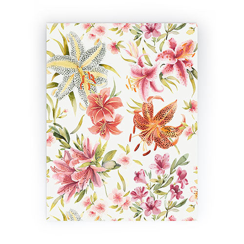 Ninola Design Botanic Retreat Lily Lush Floral Orange Green Mini Art Print