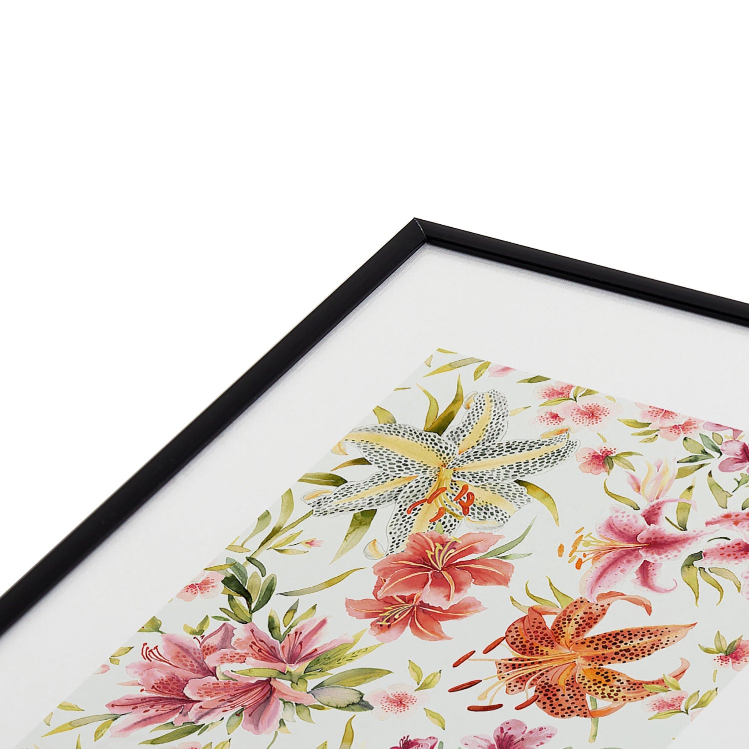 Ninola Design Botanic Retreat Lily Lush Floral Orange Green Metal Framed Art Print