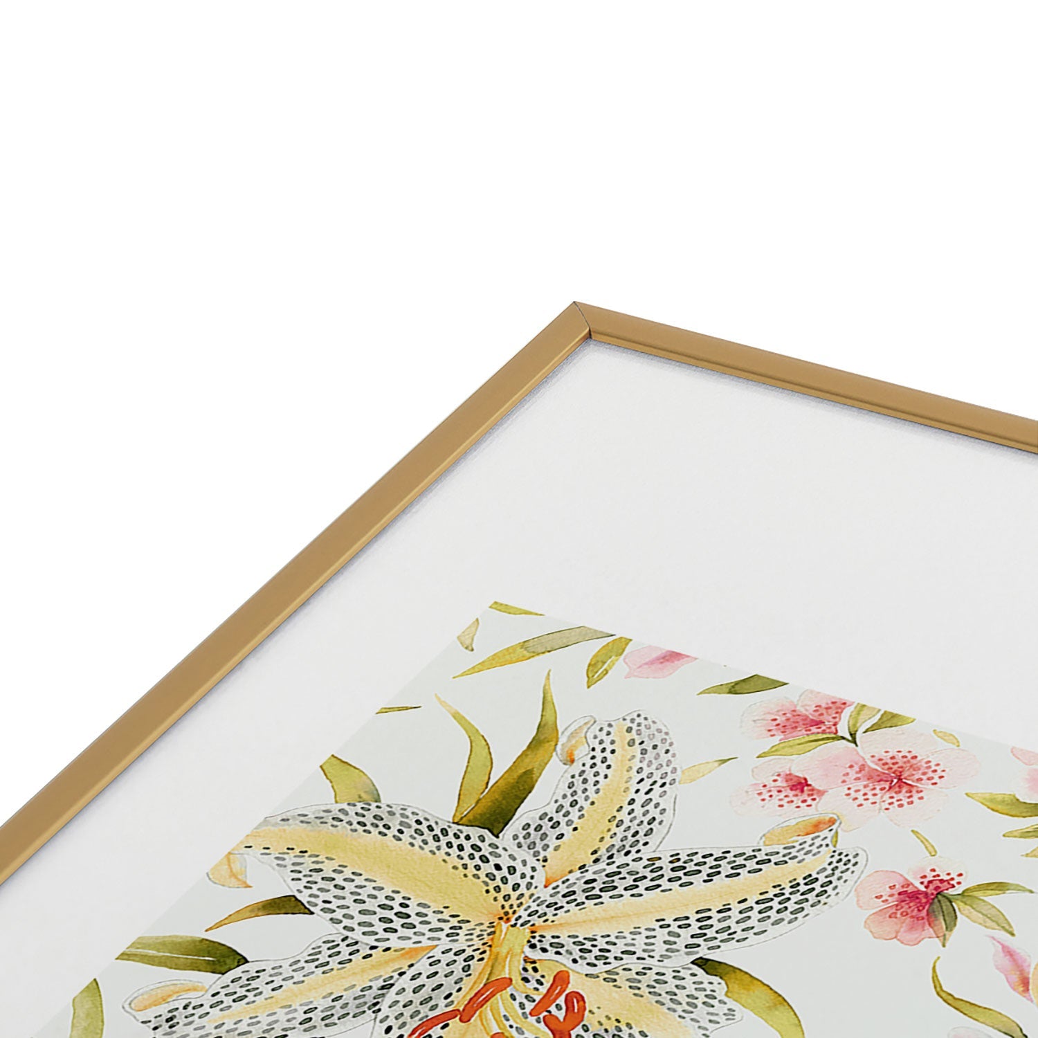 Ninola Design Botanic Retreat Lily Lush Floral Orange Green Metal Framed Art Print