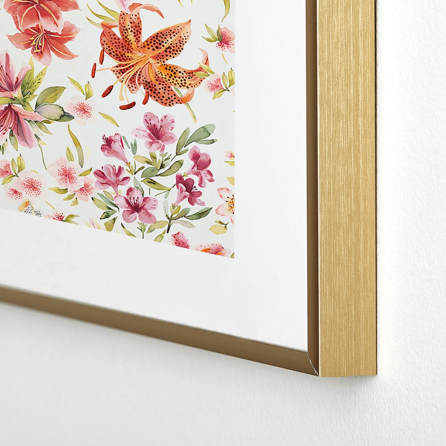 Ninola Design Botanic Retreat Lily Lush Floral Orange Green Metal Framed Art Print