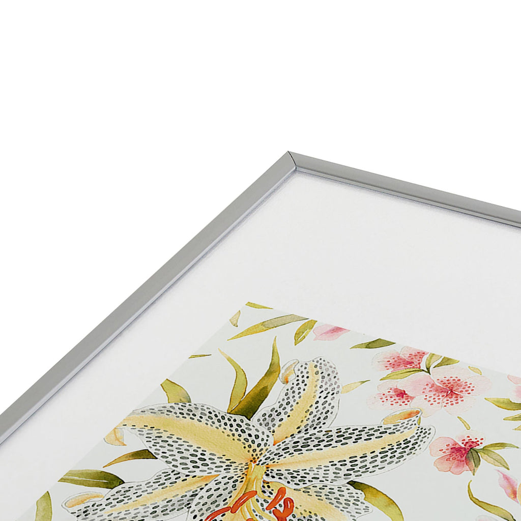 Ninola Design Botanic Retreat Lily Lush Floral Orange Green Metal Framed Art Print