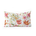 Ninola Design Botanic Retreat Lily Lush Floral Orange Green Oblong Throw Pillow