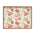 Ninola Design Botanic Retreat Lily Lush Floral Orange Green Rectangular Tray
