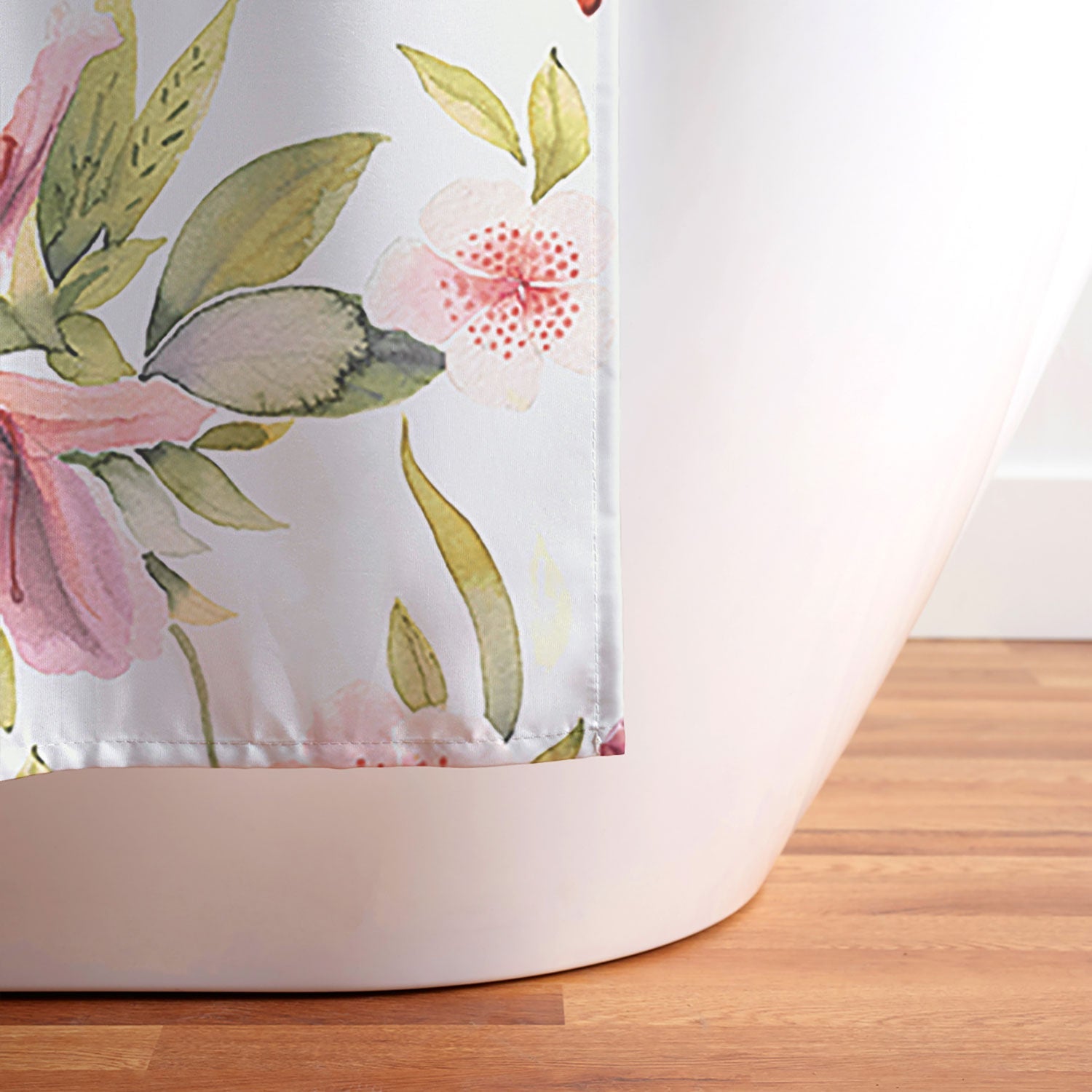Ninola Design Botanic Retreat Lily Lush Floral Orange Green Shower Curtain