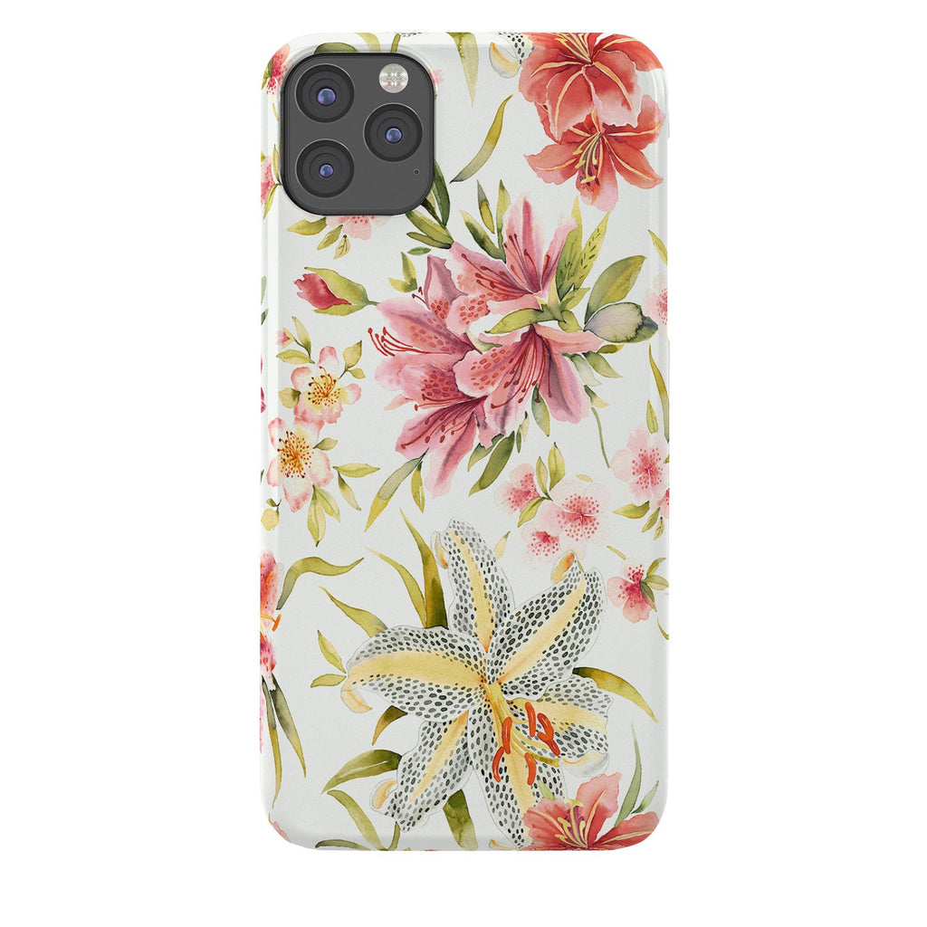 Ninola Design Botanic Retreat Lily Lush Floral Orange Green Phone Case