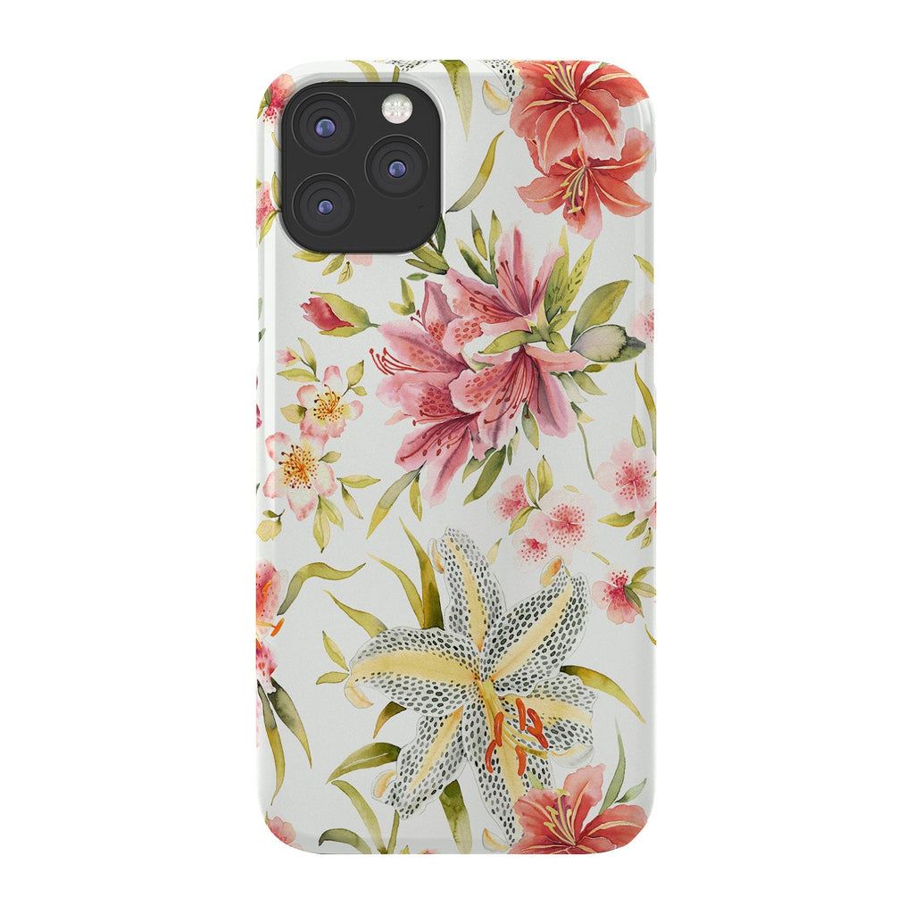 Ninola Design Botanic Retreat Lily Lush Floral Orange Green Phone Case