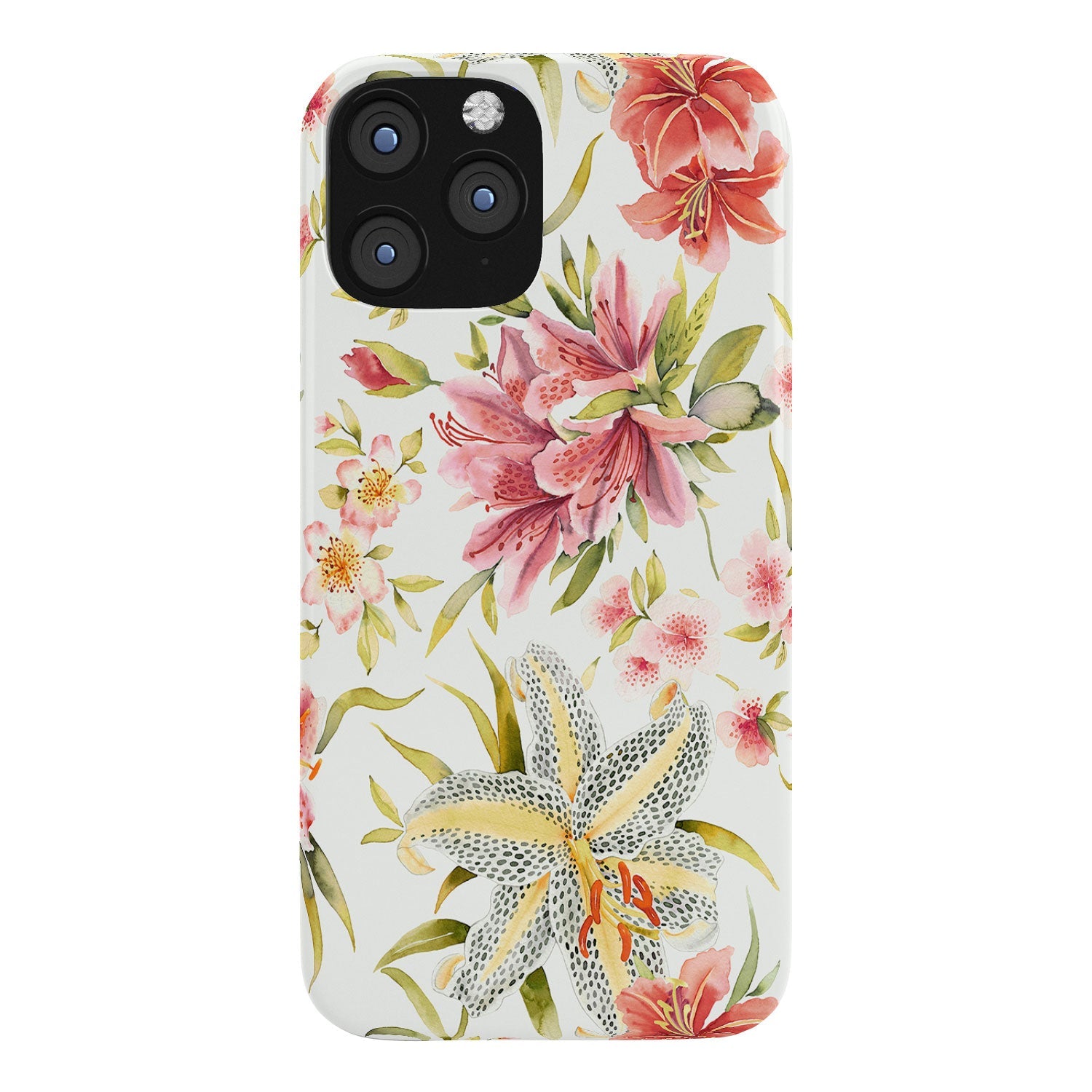 Ninola Design Botanic Retreat Lily Lush Floral Orange Green Phone Case