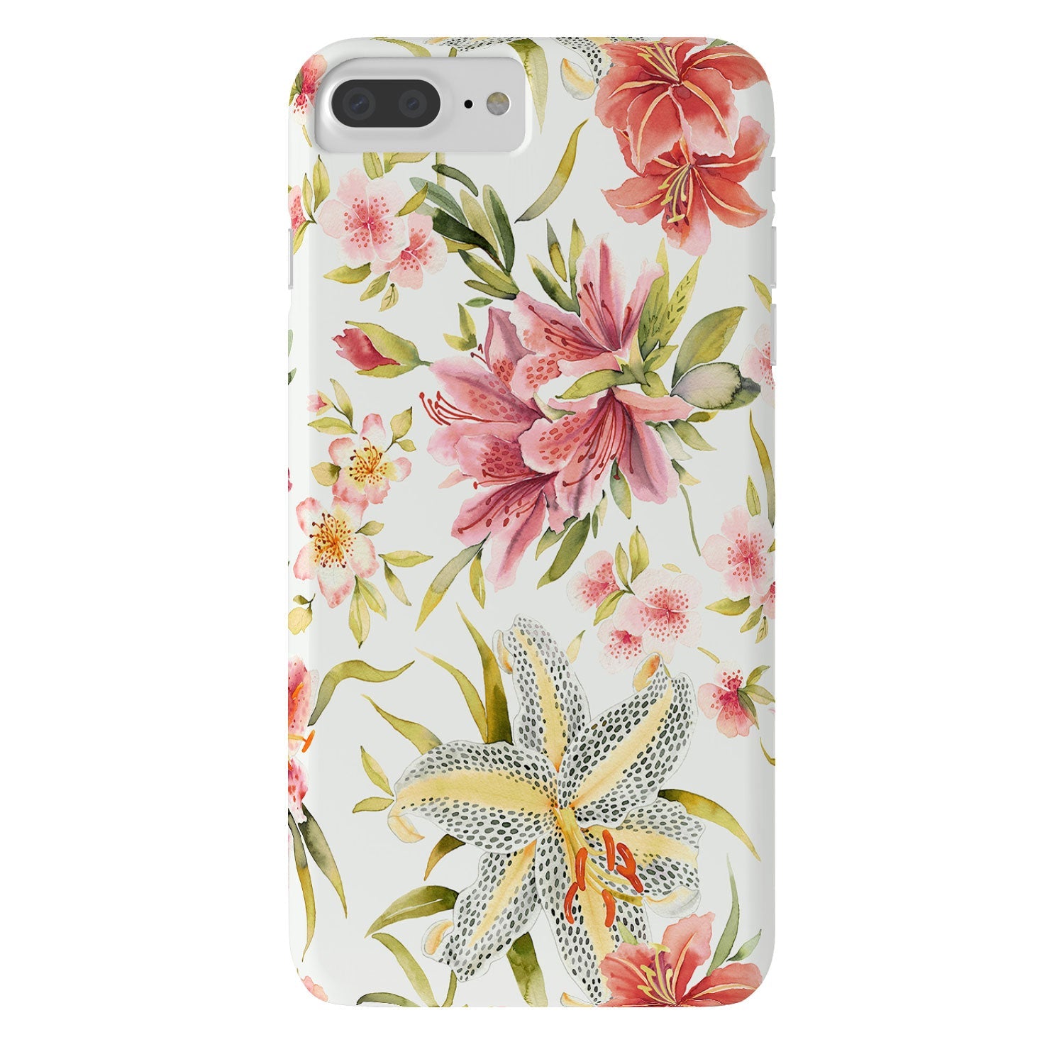 Ninola Design Botanic Retreat Lily Lush Floral Orange Green Phone Case
