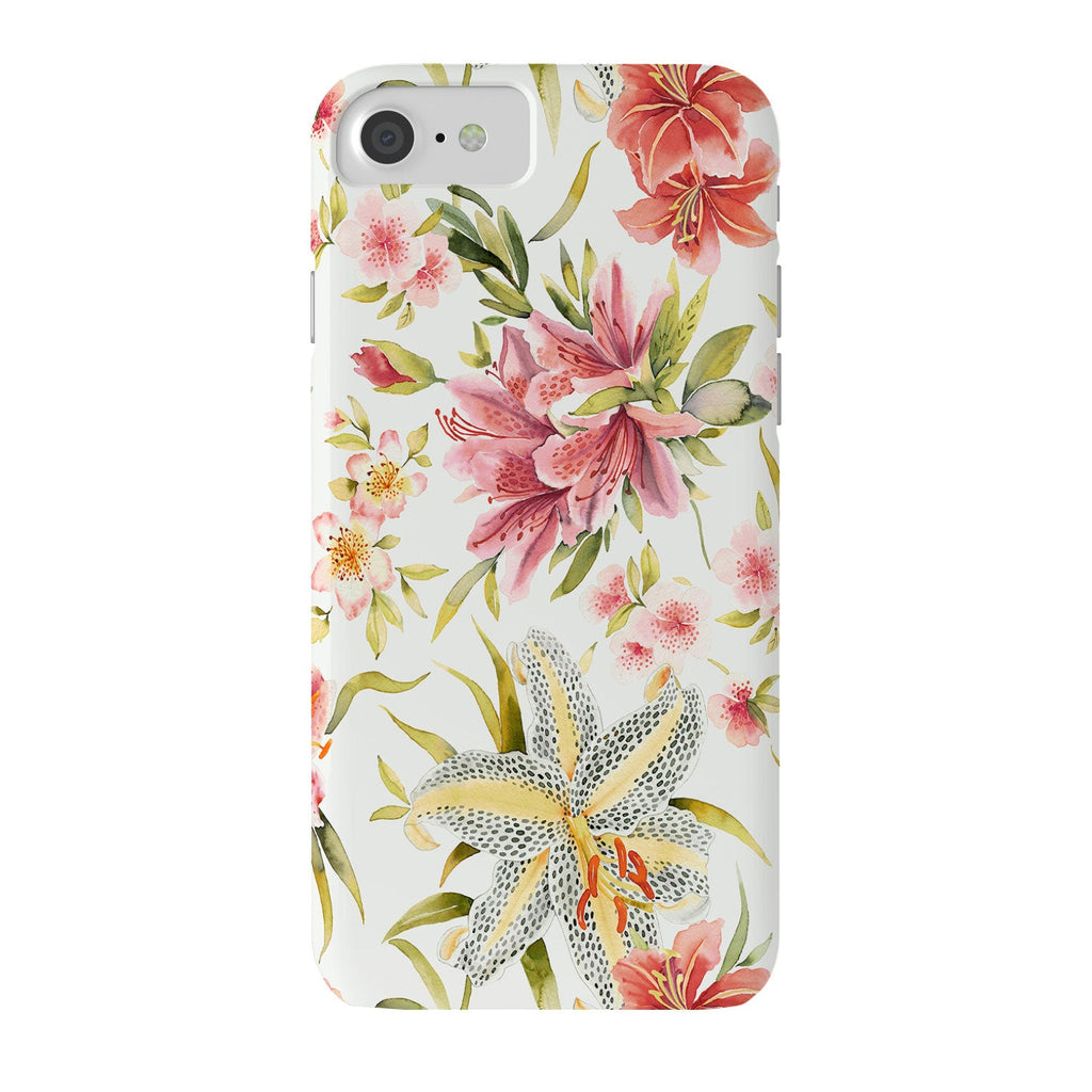 Ninola Design Botanic Retreat Lily Lush Floral Orange Green Phone Case