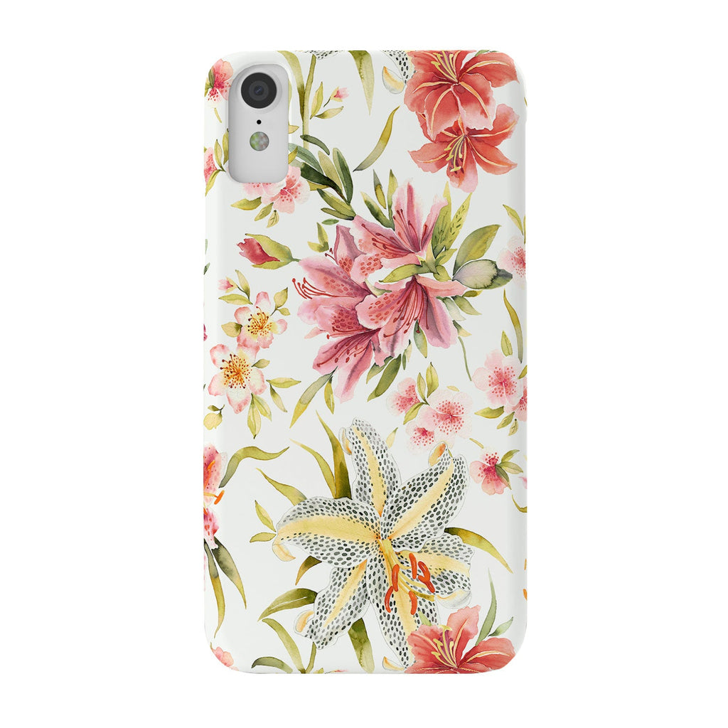 Ninola Design Botanic Retreat Lily Lush Floral Orange Green Phone Case