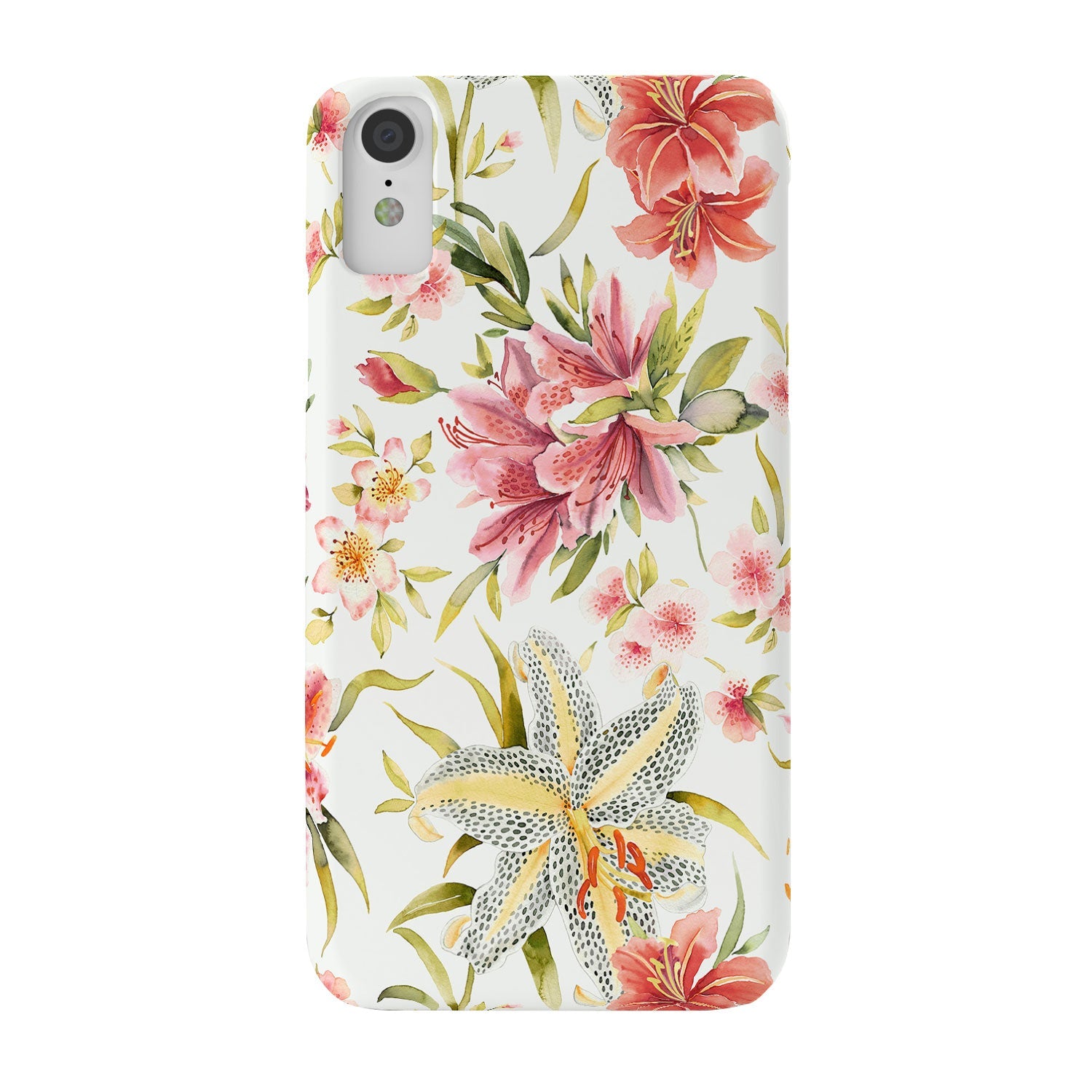 Ninola Design Botanic Retreat Lily Lush Floral Orange Green Phone Case