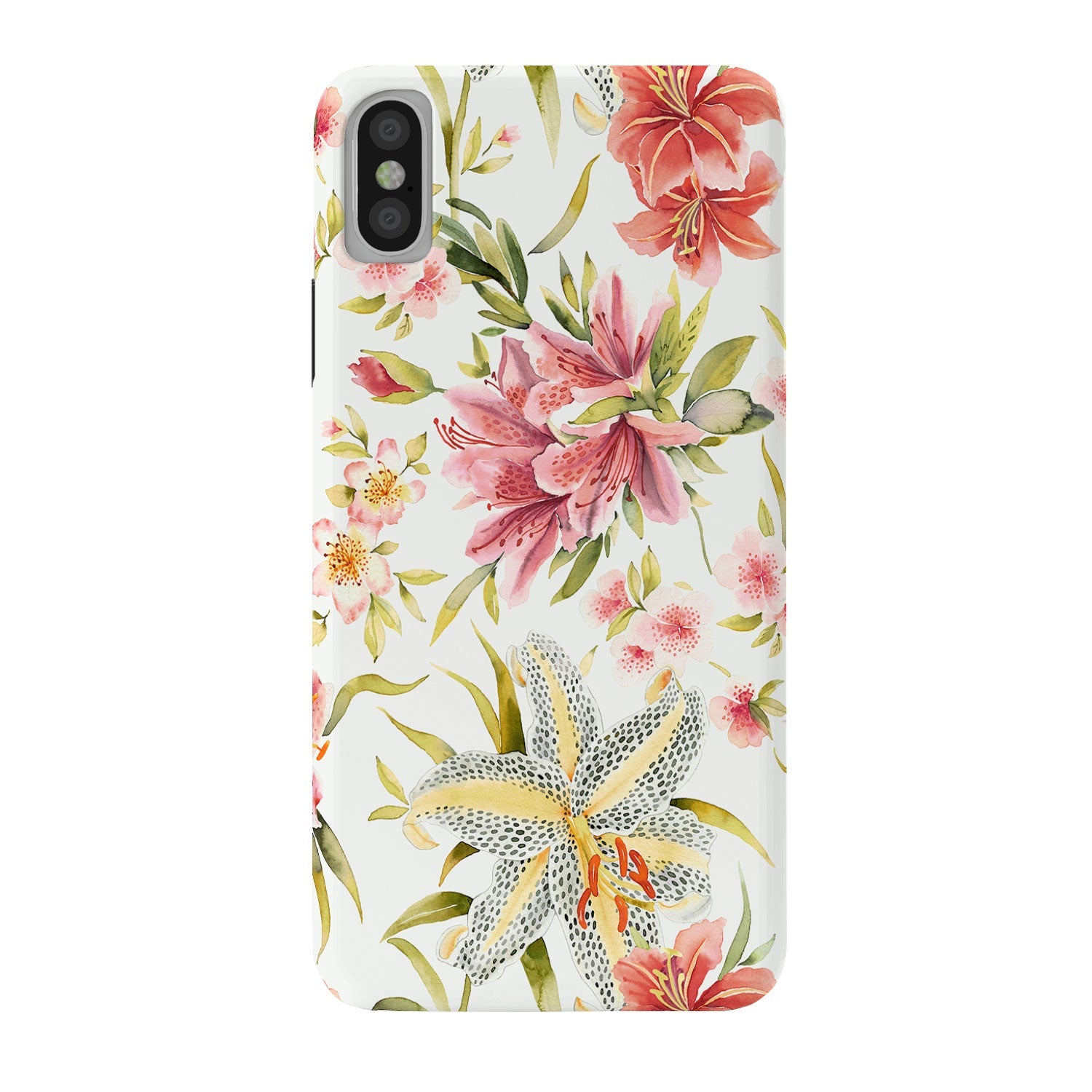 Ninola Design Botanic Retreat Lily Lush Floral Orange Green Phone Case