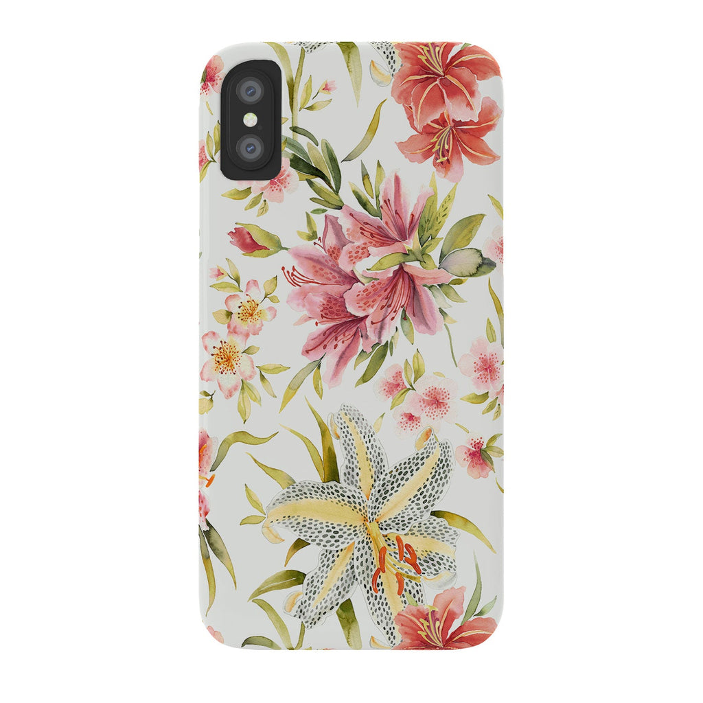 Ninola Design Botanic Retreat Lily Lush Floral Orange Green Phone Case