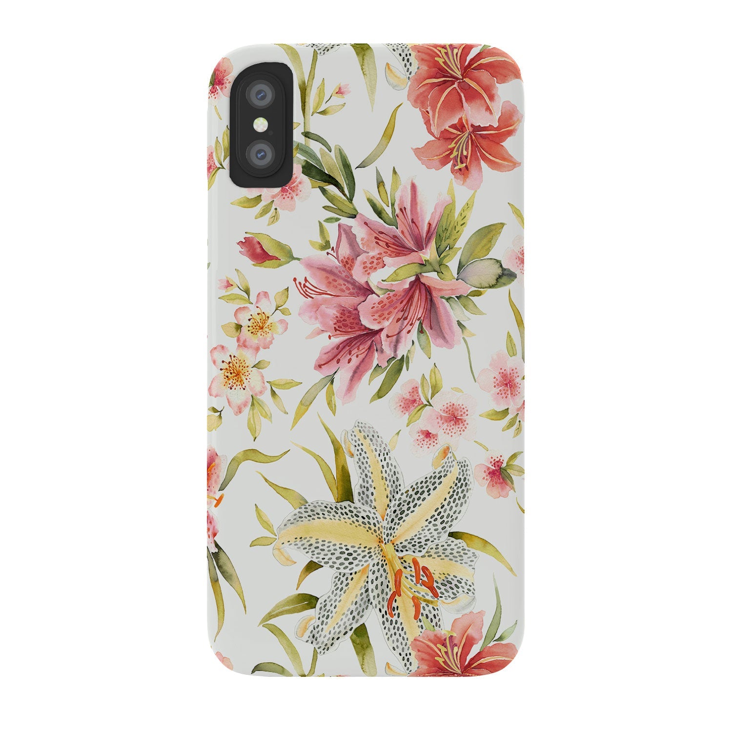 Ninola Design Botanic Retreat Lily Lush Floral Orange Green Phone Case