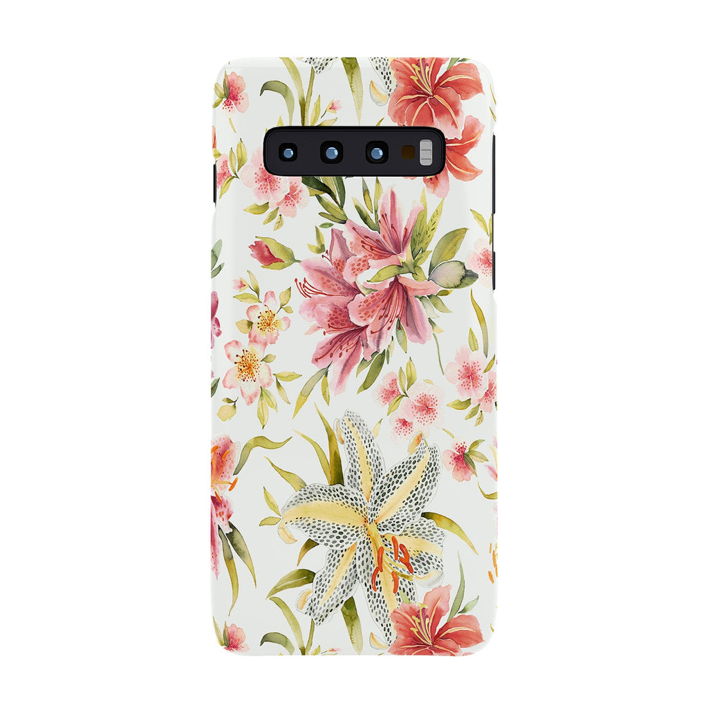 Ninola Design Botanic Retreat Lily Lush Floral Orange Green Phone Case