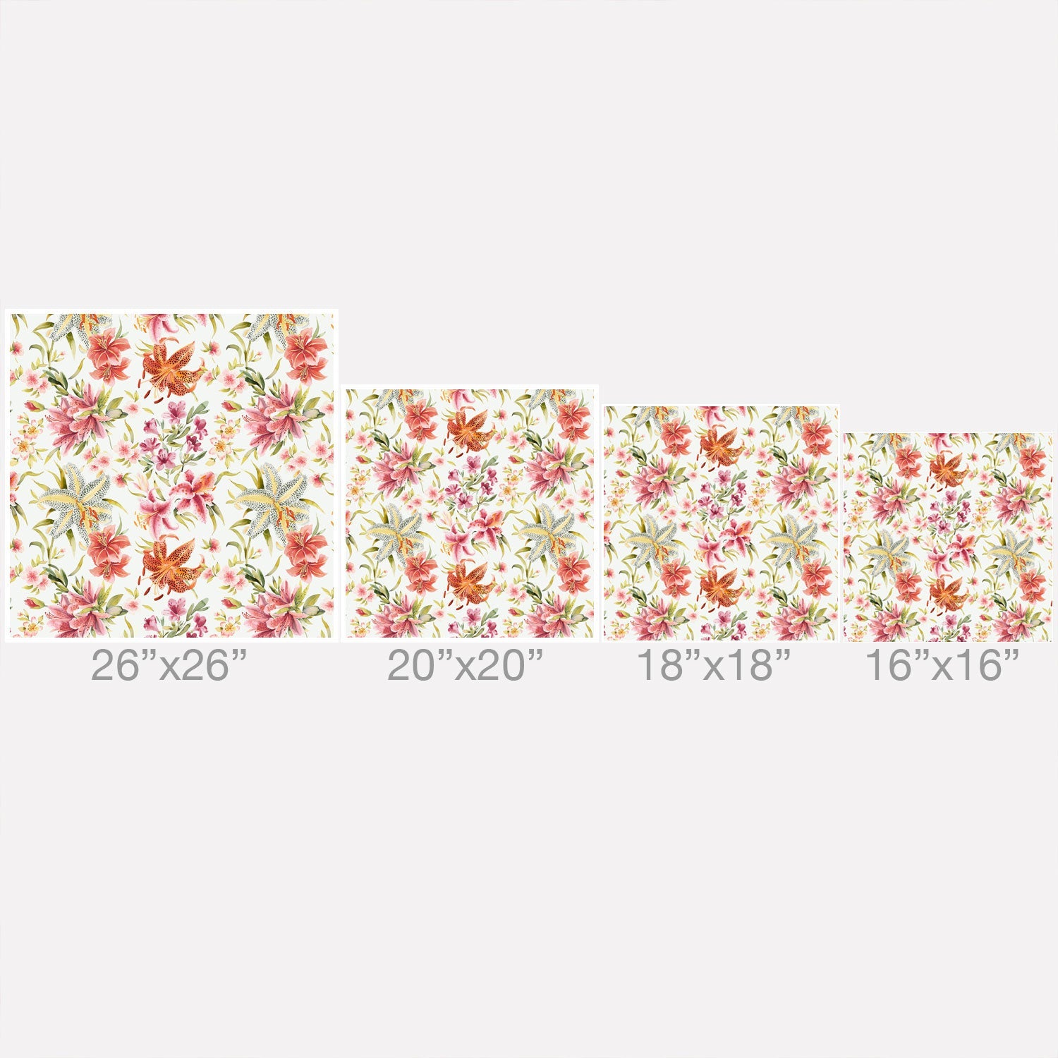 Ninola Design Botanic Retreat Lily Lush Floral Orange Green Outdoor Throw Pillow