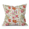 Ninola Design Botanic Retreat Lily Lush Floral Orange Green Throw Pillow