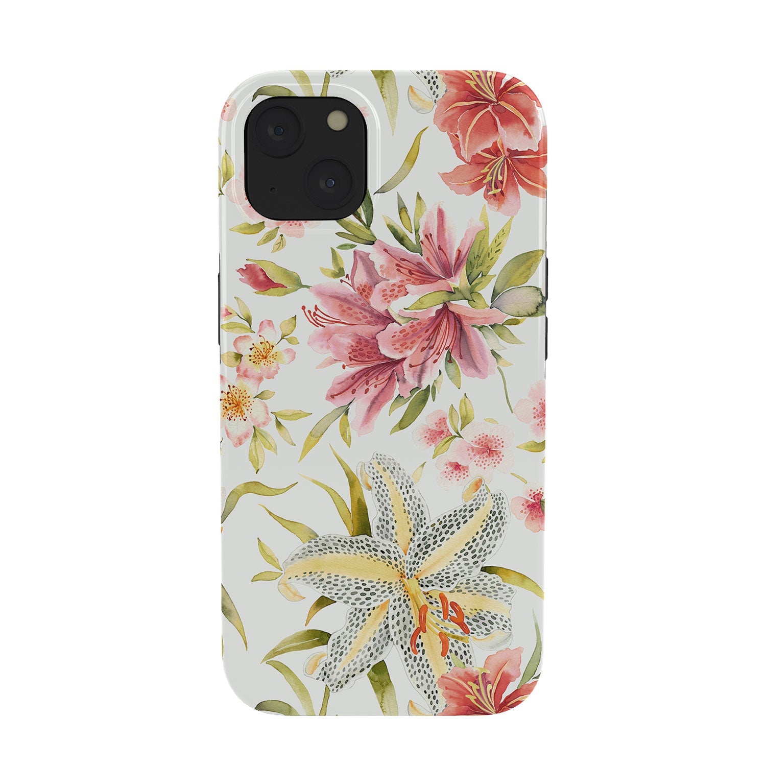Ninola Design Botanic Retreat Lily Lush Floral Orange Green Phone Case