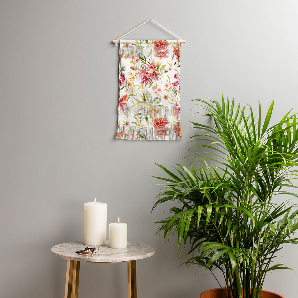 Ninola Design Botanic Retreat Lily Lush Floral Orange Green Wall Hanging Portrait