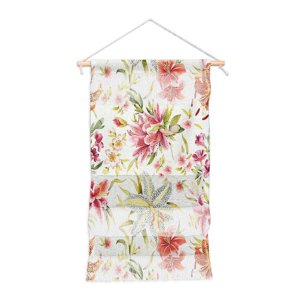 Ninola Design Botanic Retreat Lily Lush Floral Orange Green Wall Hanging Portrait