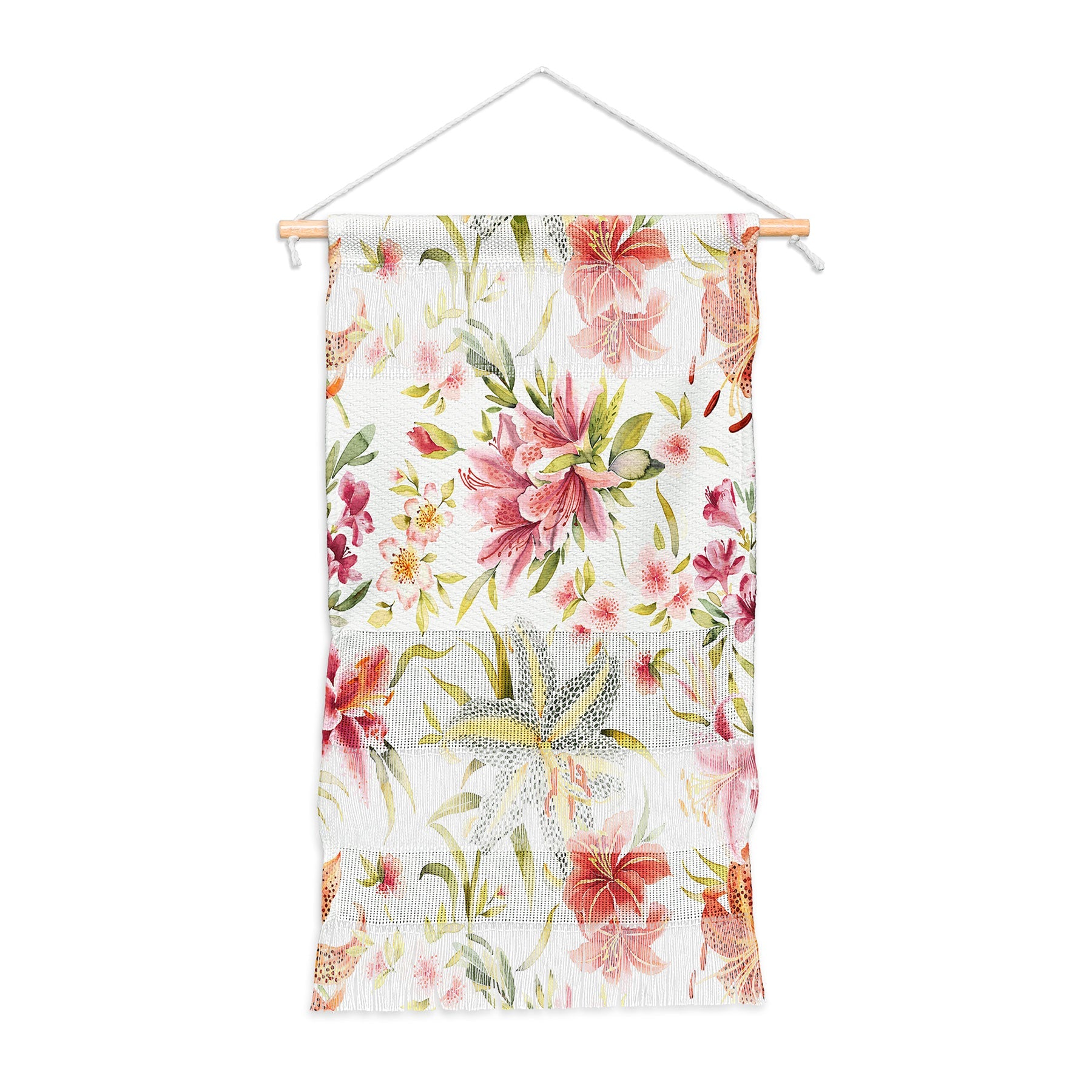 Ninola Design Botanic Retreat Lily Lush Floral Orange Green Wall Hanging Portrait